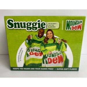 Mountain Dew Snuggie Blanket With Sleeves One Size Fits Most